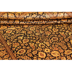 Tappeto Ghom Seta Persia 135x203 Nero Oro Marro