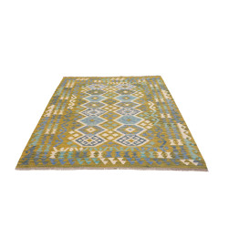 Rug Kilim Afghanistan 155x199 Ochre Blue White