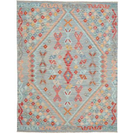 Rug Kilim Afghanistan 158x205 Sky Blue Coral Pi