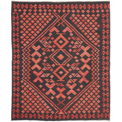 Rug Kilim Afghanistan 160x196 Charcoal Coral Re