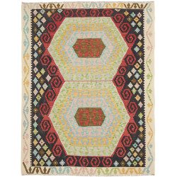 Rug Kilim Afghanistan 157x203 White Cream And M