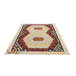 Rug Kilim Afghanistan 157x203 White Cream And M