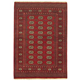 Rug Bokhara geometric red black beige white 180x