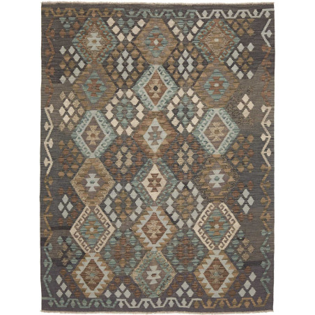 Rug Kilim Afghanistan 154x202 Anthracite Grey E