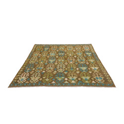 Rug Kilim Afghanistan 168x197 Earthy Brown Teal