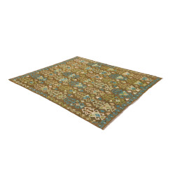 Rug Kilim Afghanistan 168x197 Earthy Brown Teal