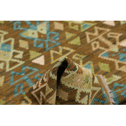 Rug Kilim Afghanistan 168x197 Earthy Brown Teal
