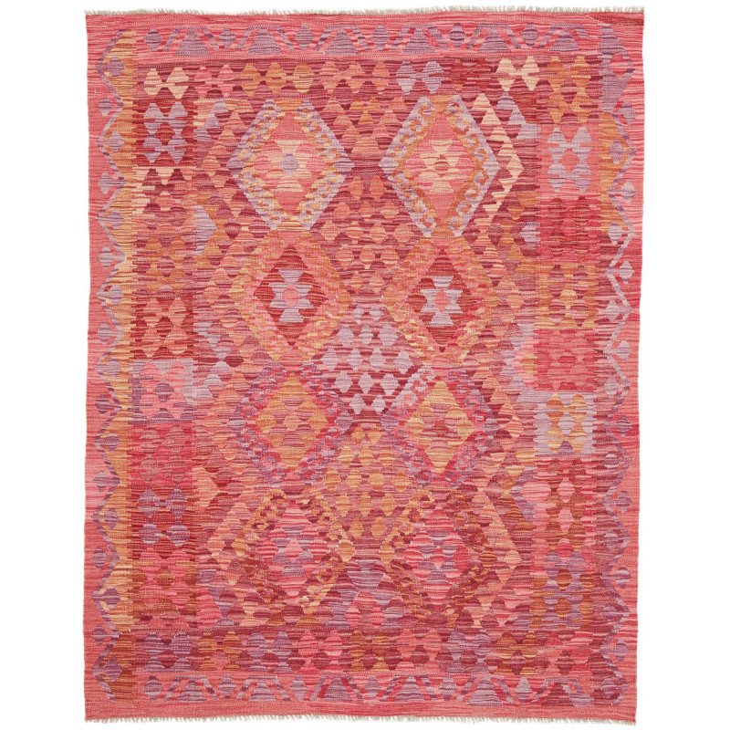 Rug Kilim Afghanistan 153x194 Red Pink Orange L