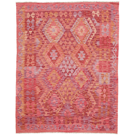 Rug Kilim Afghanistan 153x194 Red Pink Orange L