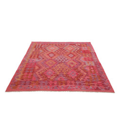 Rug Kilim Afghanistan 153x194 Red Pink Orange L