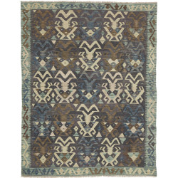 Tappeto Kilim Afghanistan 160x207 Blu Scuro Bei