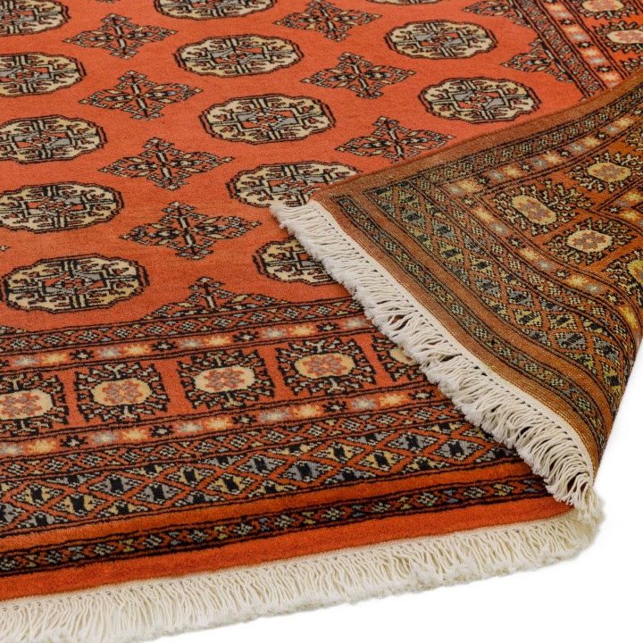 Tappeto Bokhara stilizzato mattone rosso scuro b