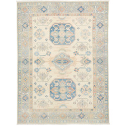 Tappeto Kazak Afghanistan 153x207 Crema Blu Var