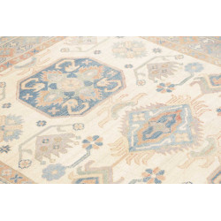 Tappeto Kazak Afghanistan 153x207 Crema Blu Var