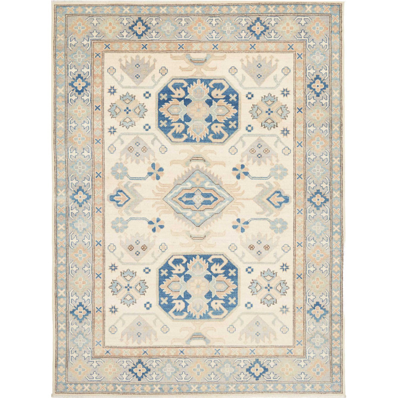 Tappeto Kazak Afghanistan 150x208 Crema Bianco