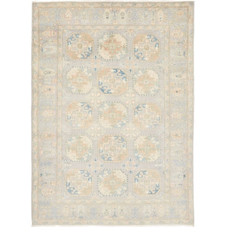 Tappeto Kazak Afghanistan 144x198 Grigio Chiaro