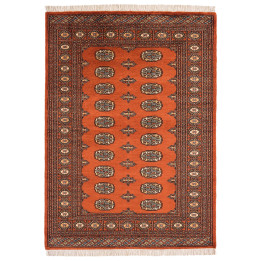 Tappeto Bokhara geometrico rame terracotta blu s