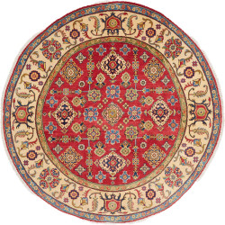 Tappeto Kazak Afghanistan 200x200 Rosso Cremisi