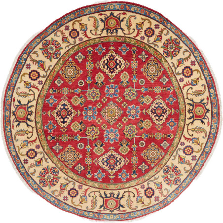 Tappeto Kazak Afghanistan 200x200 Rosso Cremisi