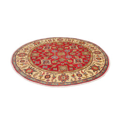 Tappeto Kazak Afghanistan 200x200 Rosso Cremisi