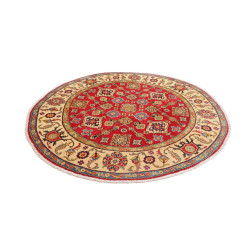 Tappeto Kazak Afghanistan 200x200 Rosso Cremisi