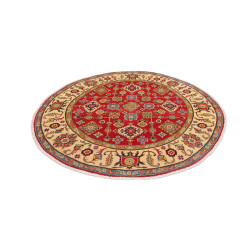 Tappeto Kazak Afghanistan 200x200 Rosso Cremisi