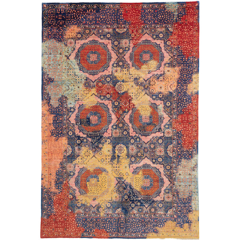 Tappeto Mamlouk Pakistan 200x299 Navy Blu Rosso
