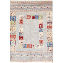 Tappeto Siva Pakistan 170x238 Grigio Azzurro Ch