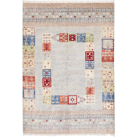 Tappeto Siva Pakistan 170x238 Grigio Azzurro Ch