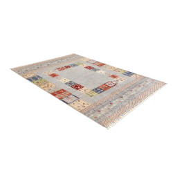 Tappeto Siva Pakistan 170x238 Grigio Azzurro Ch