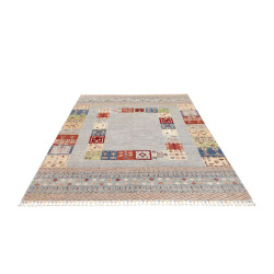 Tappeto Siva Pakistan 170x238 Grigio Azzurro Ch
