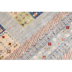 Tappeto Siva Pakistan 170x238 Grigio Azzurro Ch