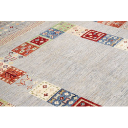 Tappeto Siva Pakistan 170x238 Grigio Azzurro Ch