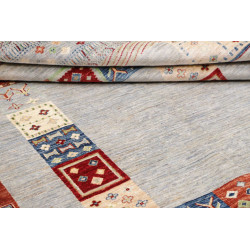 Tappeto Siva Pakistan 170x238 Grigio Azzurro Ch