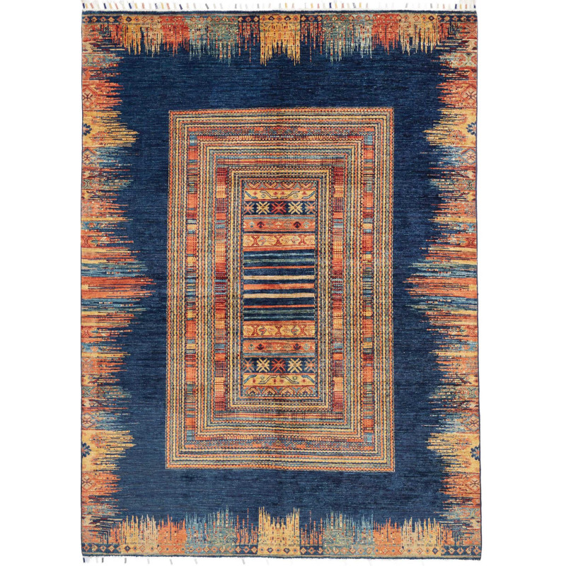 Tappeto Siva Pakistan 170x235 Blu Navy Arancio