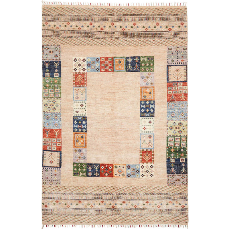 Tappeto Siva Pakistan 168x254 Beige Multicolore