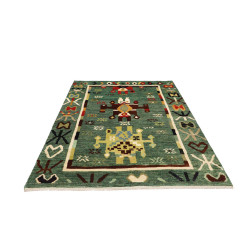 Tappeto Gabbeh Marrakech Pakistan 155x215 Verde