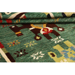 Tappeto Gabbeh Marrakech Pakistan 155x215 Verde