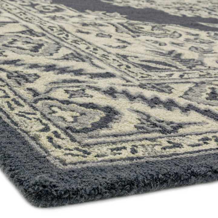 Tappeto Bronte Fine Loop stilizzato grigio scuro