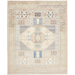 Rug Kazak Afghanistan 152x188 Grey Blue Cream N