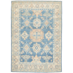 Rug Kazak Afghanistan 140x205 Blue Beige Peach