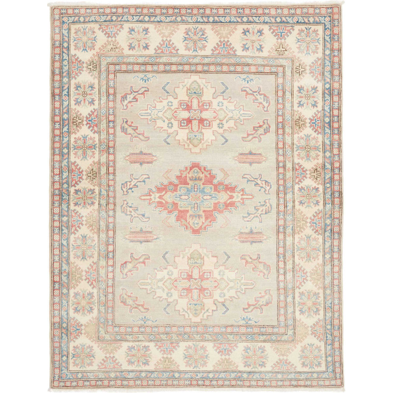 Rug Kazak Afghanistan 154x201 Light Grey Beige