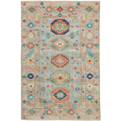 Rug Kazak Fine Pakistan 126x192 Aqua Blue Terra