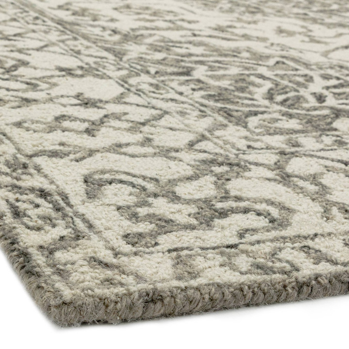 Tappeto Bronte Fine Loop medaglione floreale bei