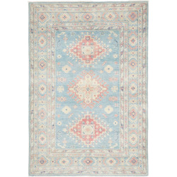 Rug Kazak Afghanistan 126x181 Light Blue Cream