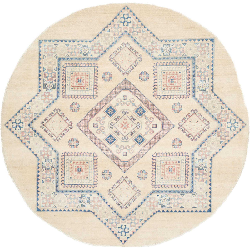 Rug Kazak Afghanistan 201x198 Cream Ivory Sky B