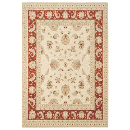 Tappeto Chobi floreale rosso e beige 130x190 cm