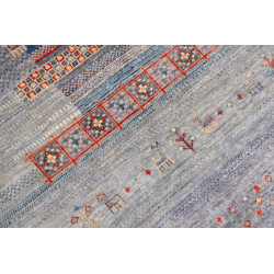 Tappeto Siva Pakistan 167x248 Blu Grigio Lavand
