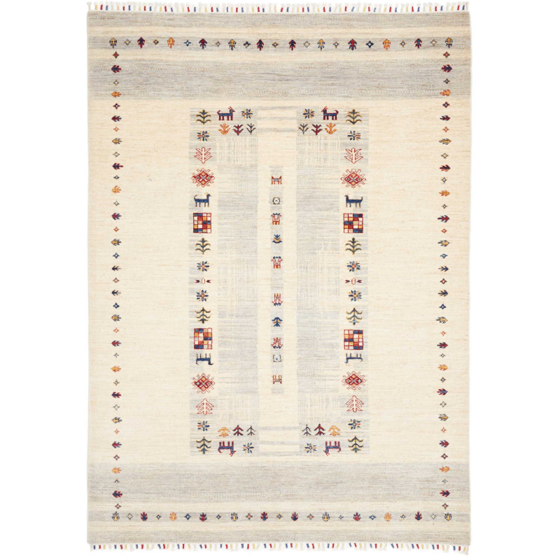 Tappeto Siva Pakistan 172x241 Crema Grigio Mult
