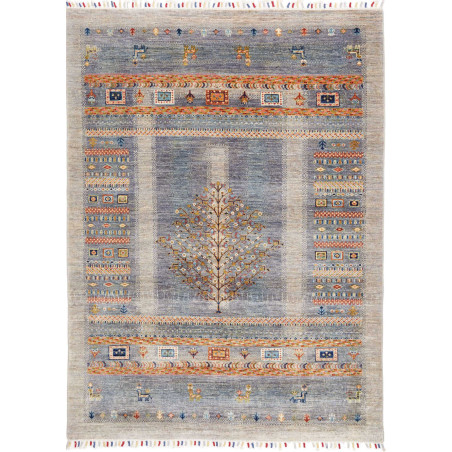 Tappeto Siva Pakistan 150x202 Blu Grigio Beige